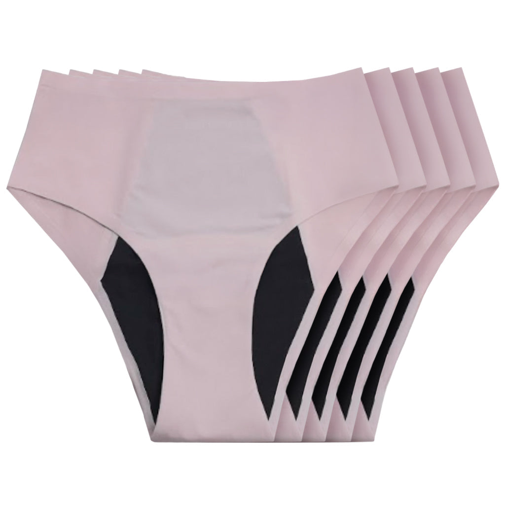 NEW: Seamless Leakproof High Waisted 5-Pack (Heavy Flow Pink Version)
